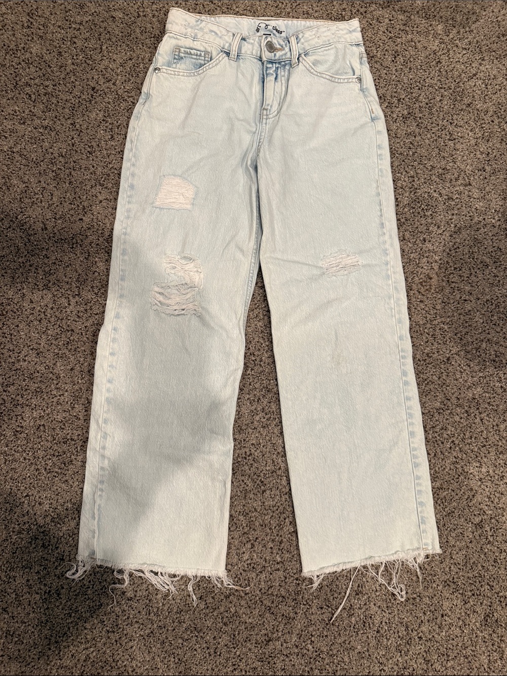 Light Wash Distressed girls size 8 Jeans
